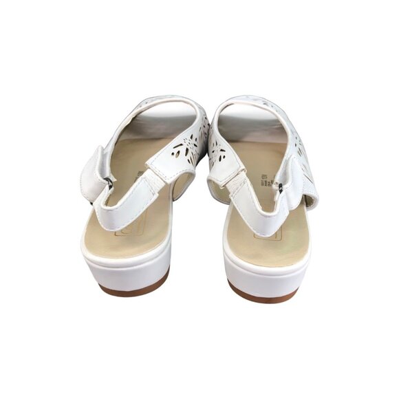 Beacon Comfort-Well Shoes 10 M Slingback Cut Out Sandal White New - Picture 8 of 9